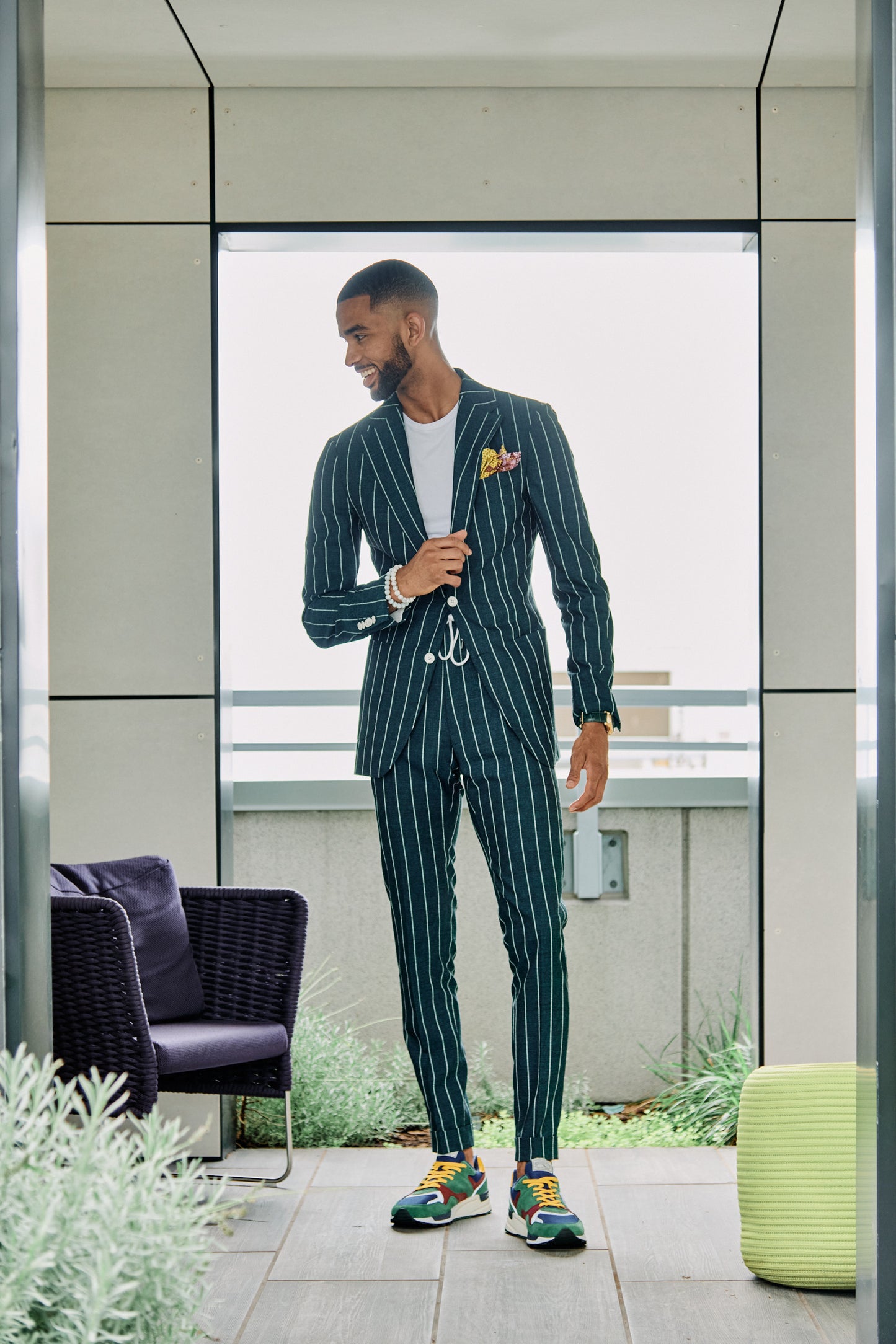 Paradise Green Pinstripe